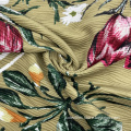 Flower Pattern Polyester Interlock Textile Double Knit